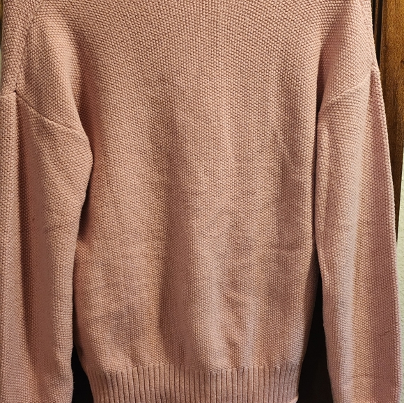 Pink sweater 💗, qtr button up,small - Picture 3 of 3